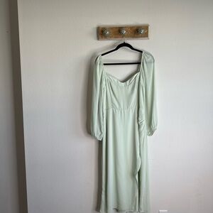 Abercrombie & Fitch Light Green Long Sleeve Dress